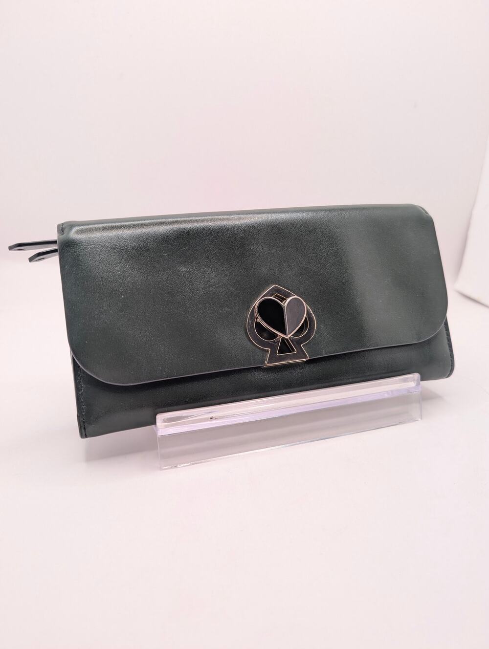 Authentic Kate Spade Black Twist Lock Trifold Wallet